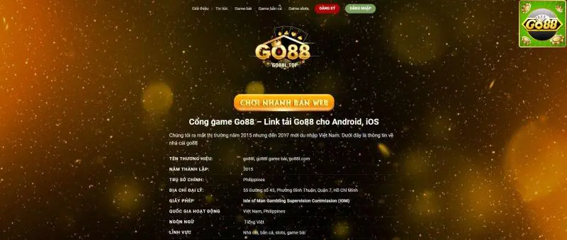 Giới thiệu về cổng game Go88